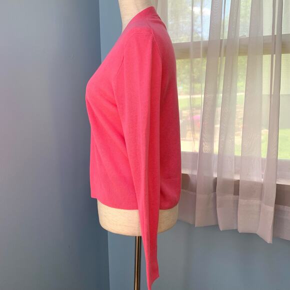 NWT J. Crew Factory Pink Linen Blend Open Front Cardigan Size XS - Picture 3 of 7